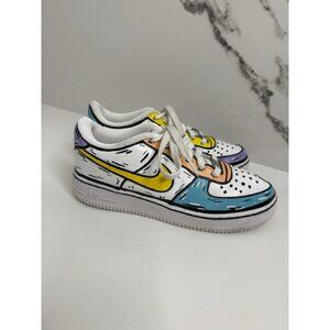 Nike Custom Air Force 1 "Cartoon Retro" Colorful Womens 8.5 7Y